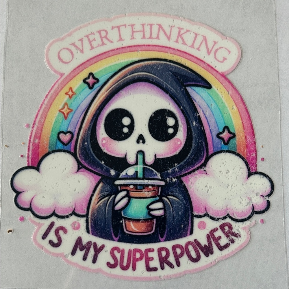 Overthinking Superpower Cup Decal D9
